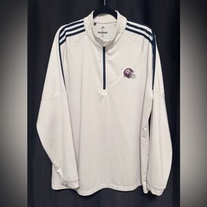 Adidas Texas A&M Football Quarter-Zip Pullover Jacket in White - Men’s Size XL